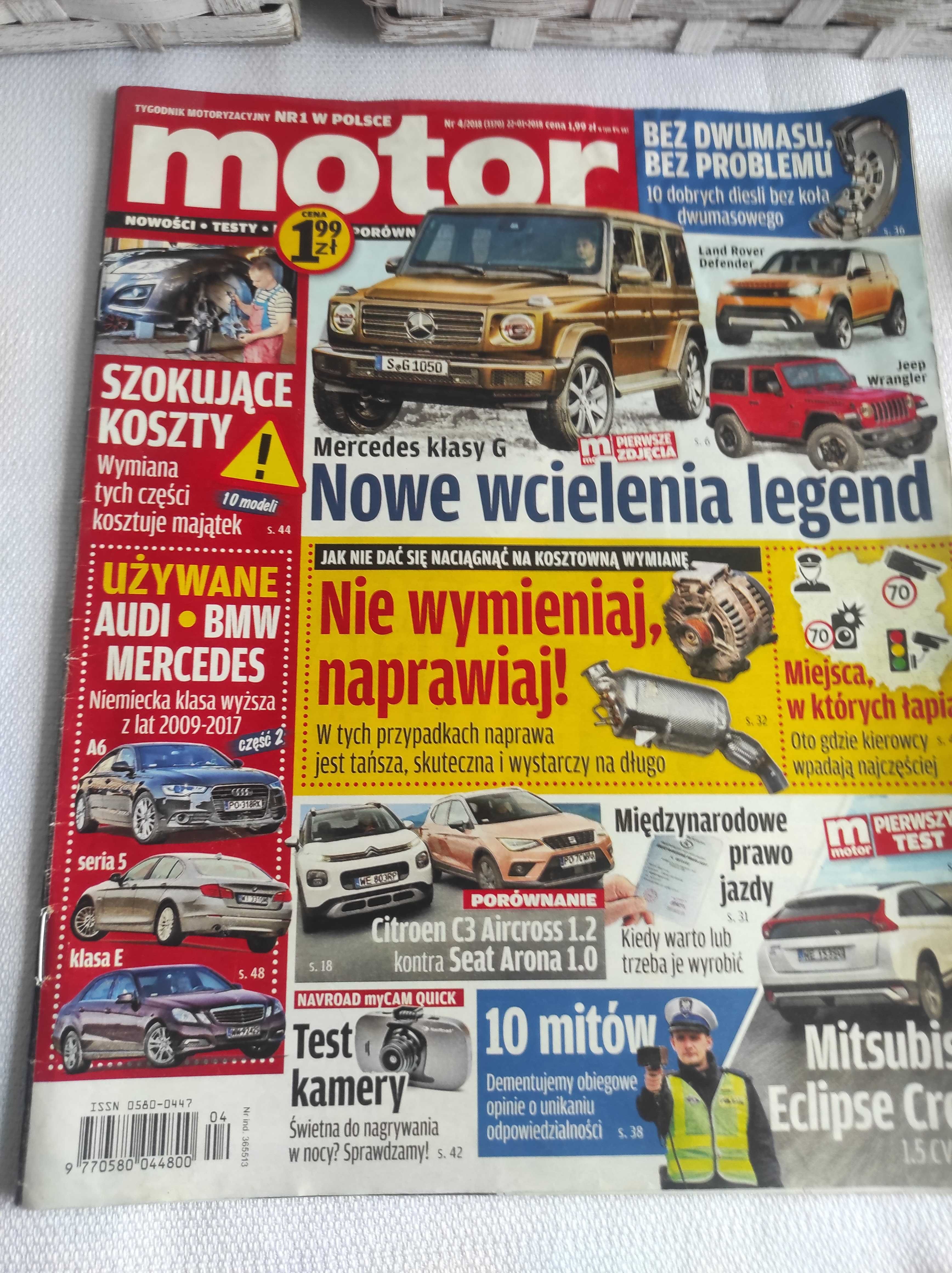 Czasopismo Motor WYSZUKAJ Auto 4/2018 Wrangler Aircross Cayenne Arona