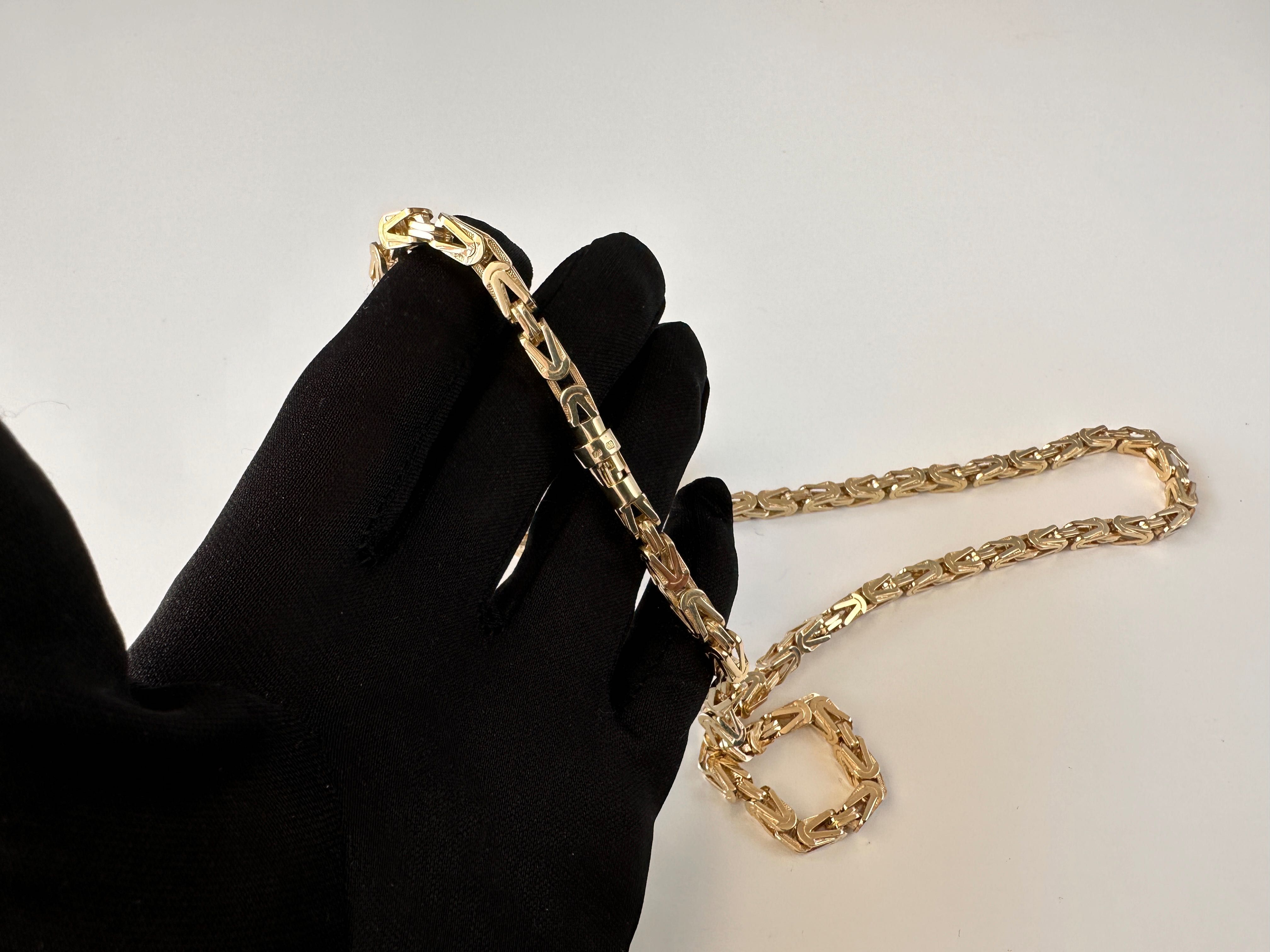 Splot Królewski 104,8g / 69cm / 5,2mm ! Złoty łańcuszek 585pr NOWY!