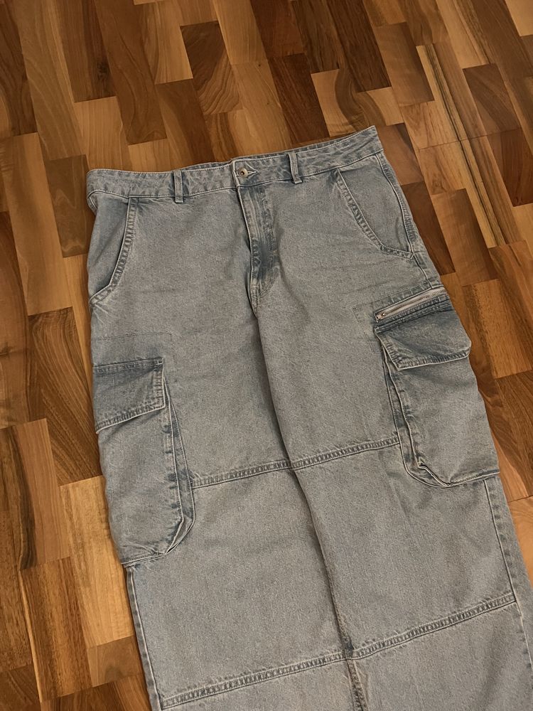 Skater Cargo Loose Baggy Fit Jeans широкие карго реп джинсы мужские