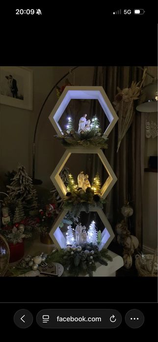 Szopka bożonarodzeniowa podswietlana