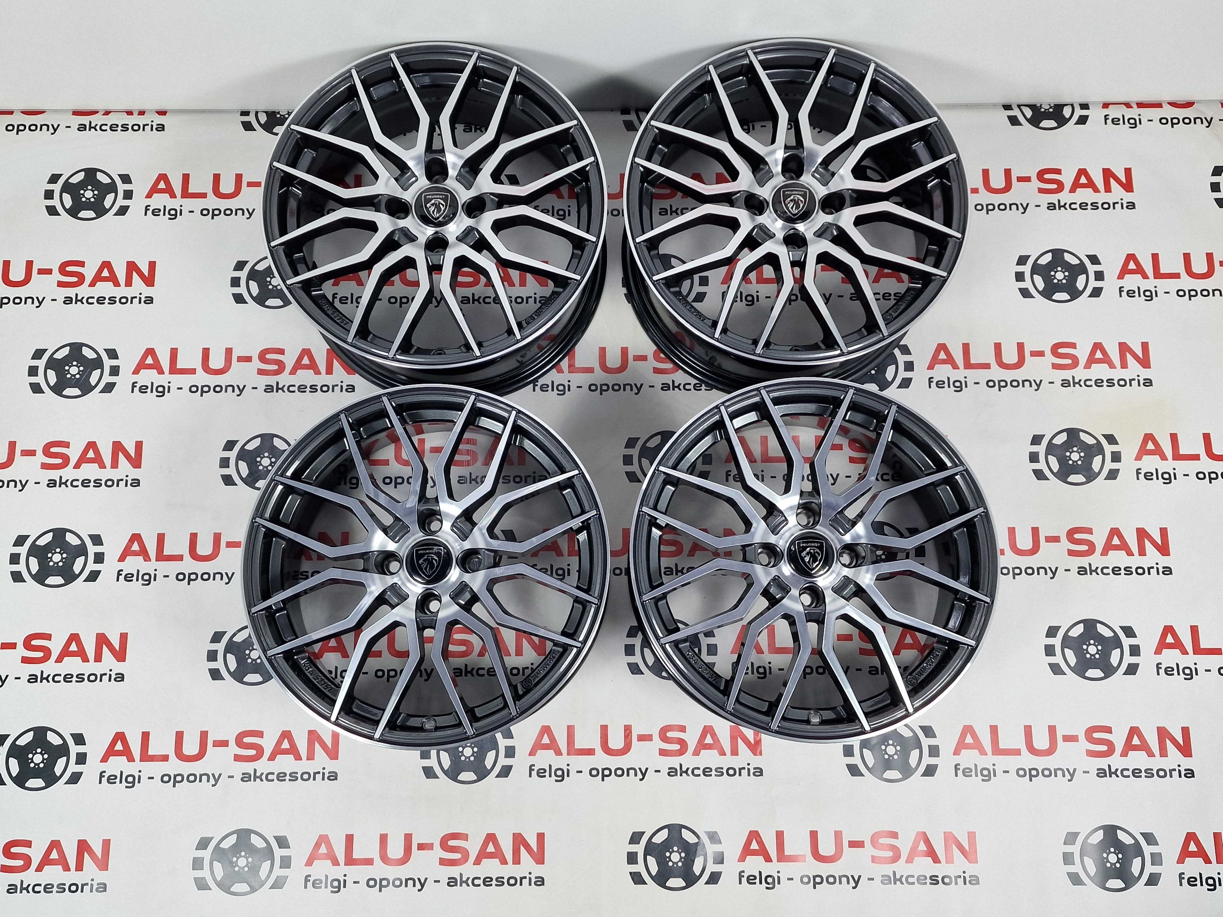 NOWE oryginalne alufelgi PEUGEOT 17" 4x108 308, 407,508 - Grafitowe