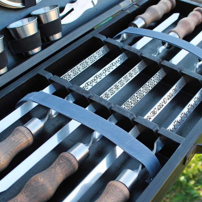 Набір для гриля / Кейс для шампурів / Набір шампурів барбекю / Дроп