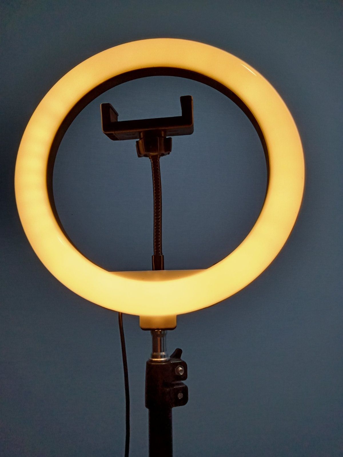 Професійна кільцева світлодіодна LED лампа 26см 12Вт зі штативом 210см