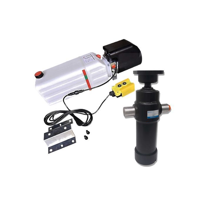 Siłownik hydrauliczny skok 700 agregat 12V KPL [7229]