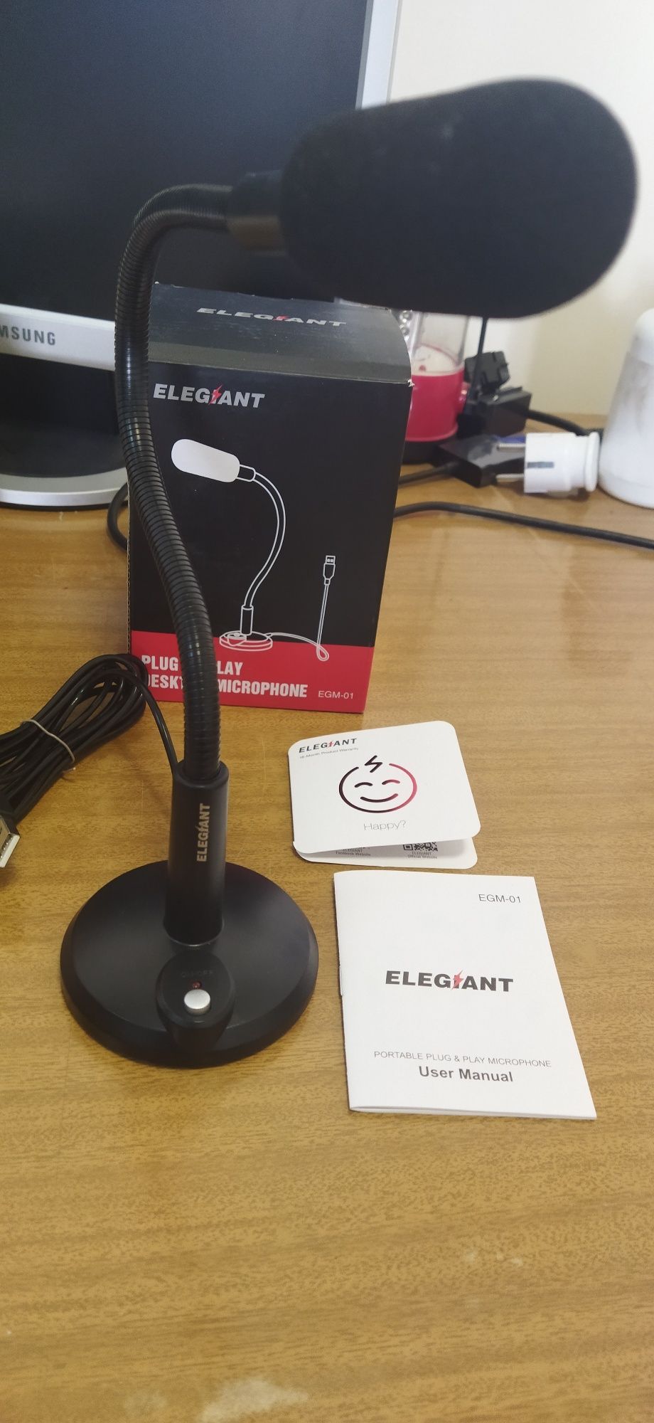 ELEGIANT USB-комп'ютерний мікрофон EGM-01 
EGM-01, PLUG & PLAY Настоль