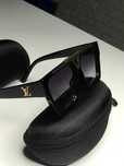 Сонцезахисні окуляри LOUIS VUITTON маска чорні/коричневі Унісекс ЛВ