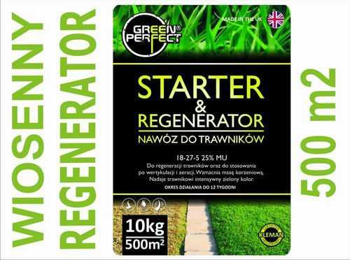 Nawóz Starter Regenerator na wiosnę, wiosenny, trawy, trawnika