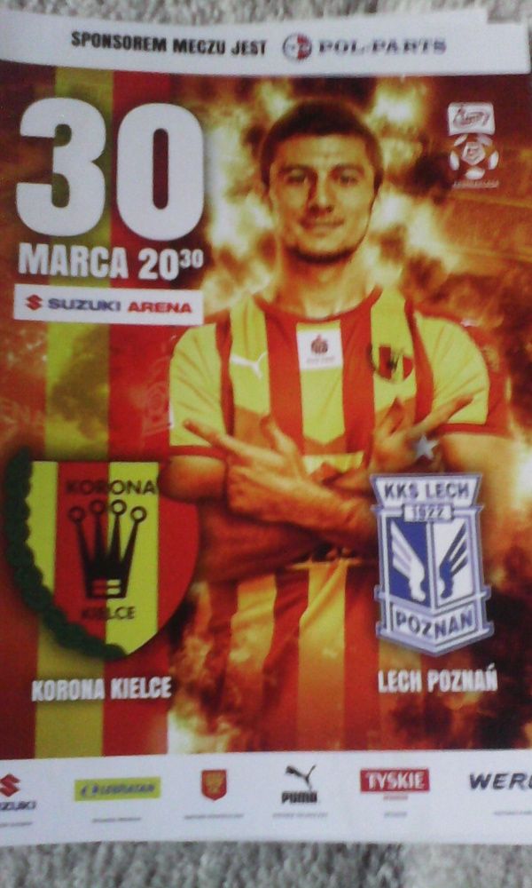 program meczowy Korona Kielce - Lech Poznań 30.03.2019