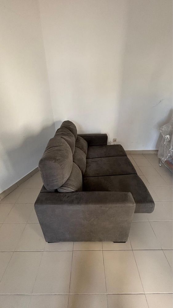 Sofa Chaise Long Total - Cinzento