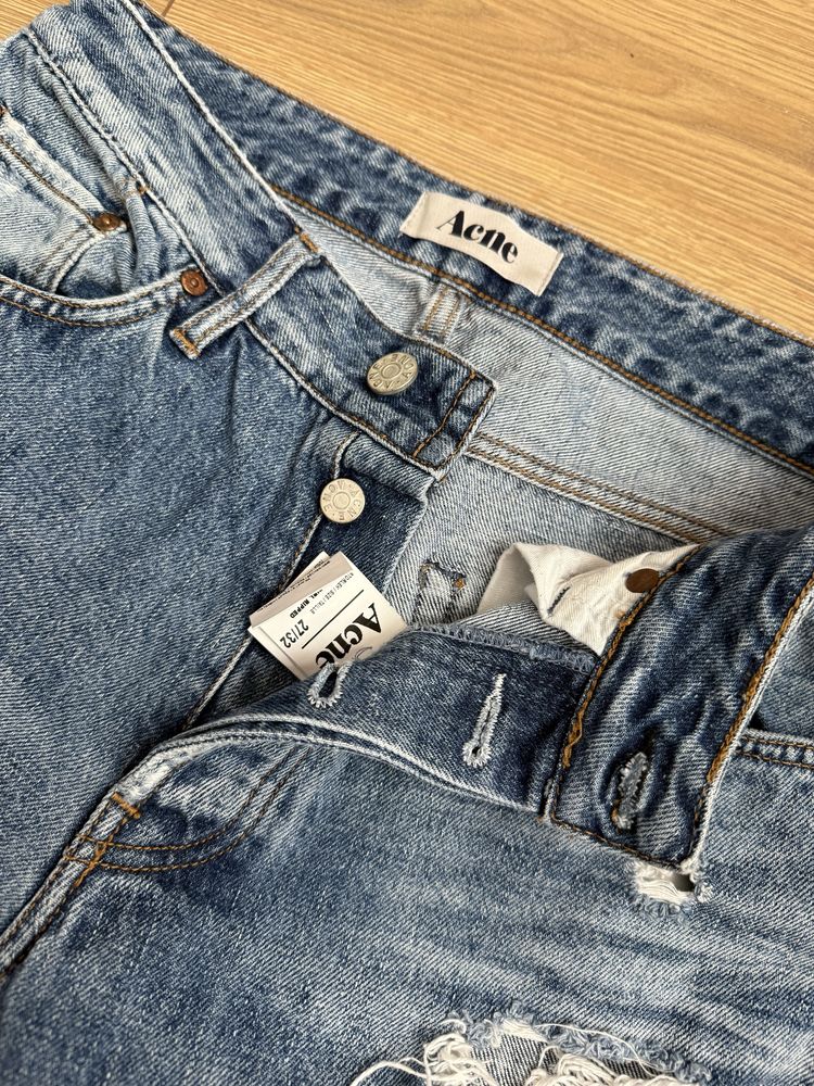 Acne Studios Jeansy gruby denim prosta nogawka