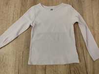 Bluzka hm 110 116 Basic t-shirt z długim rękawem różowy