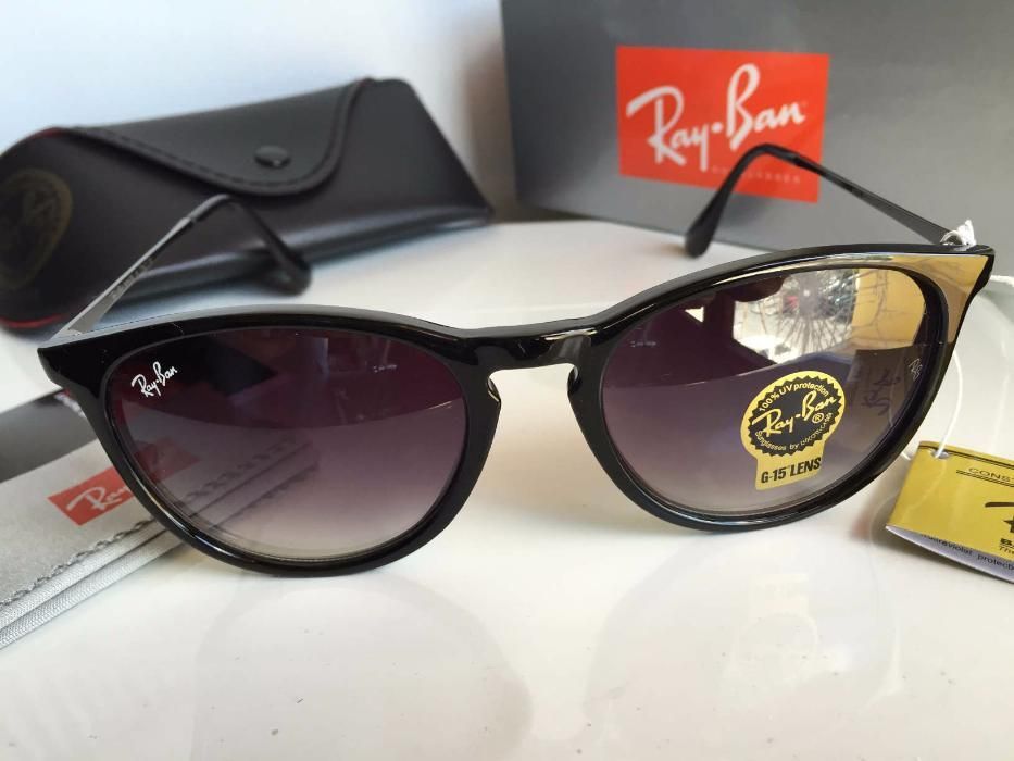 Óculos Ray Ban Erika RB4171 Preto Degradê 54mm - novos