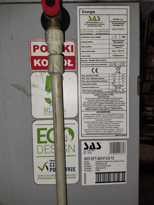 Kocioł SAS 23 kW ekogroszek
