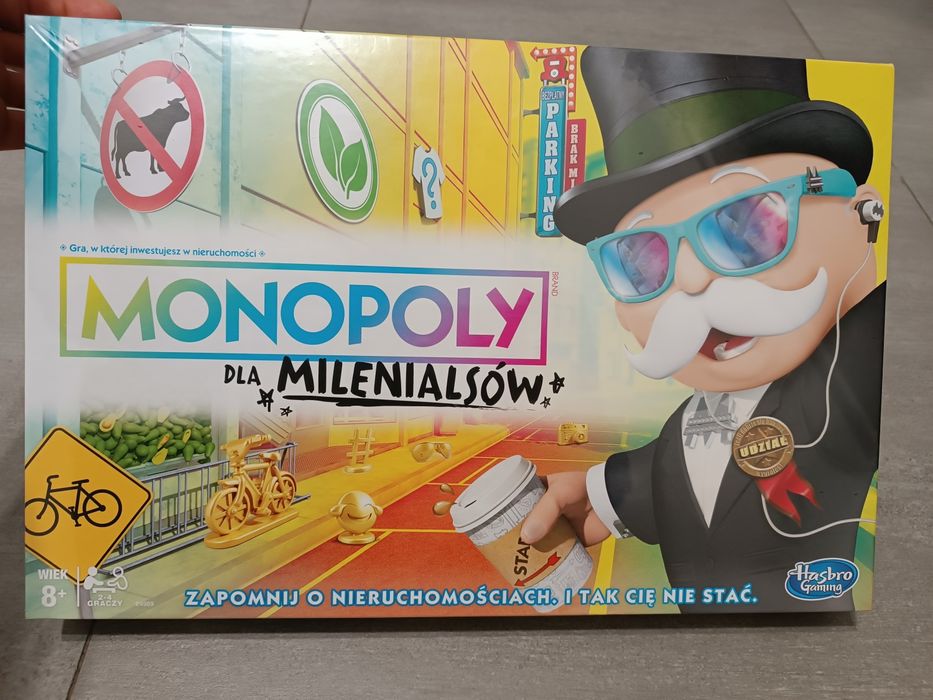 Gra Monopoly dla milenialsów, nowa nie rozpakowana Okazja, ostatnia sz
