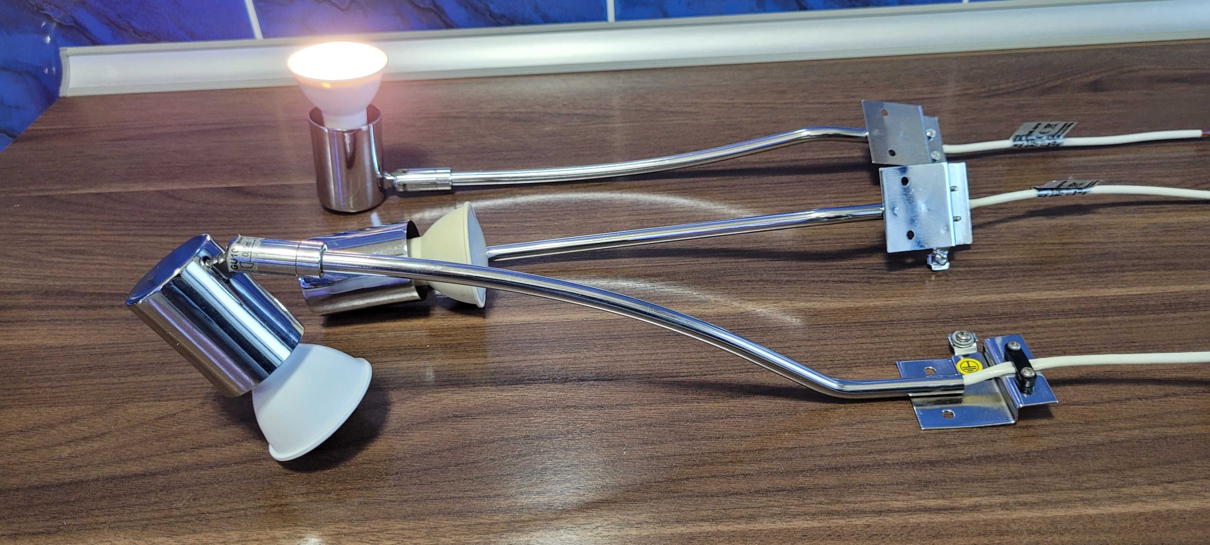 Oprawa nadszafkowa halogenowa Etos Gu10 LED, CHROM.