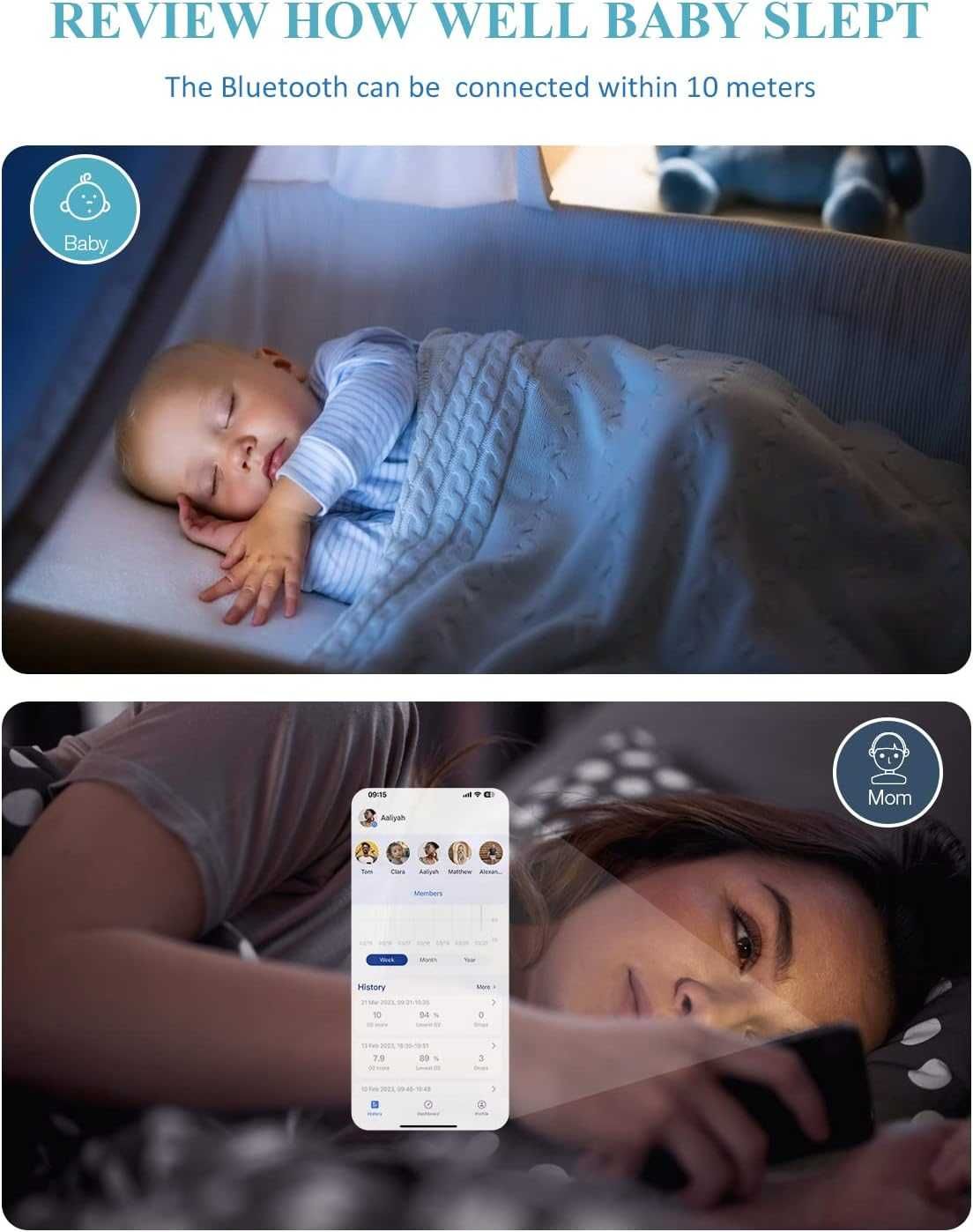 Monitor snu oddechu dla niemowląt 0-3 lat, Alarm rodzica