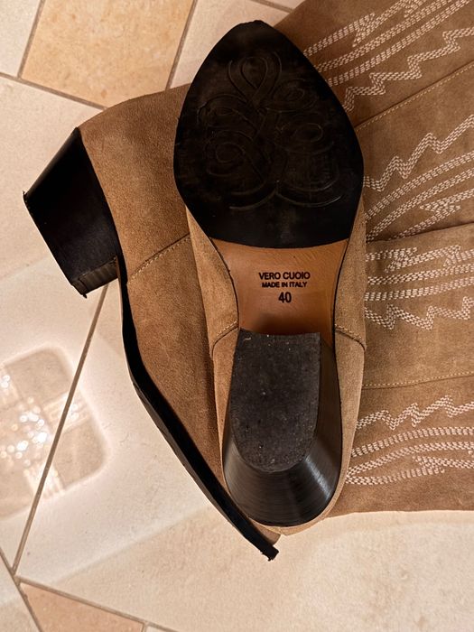 Чоботи казаки замшеві