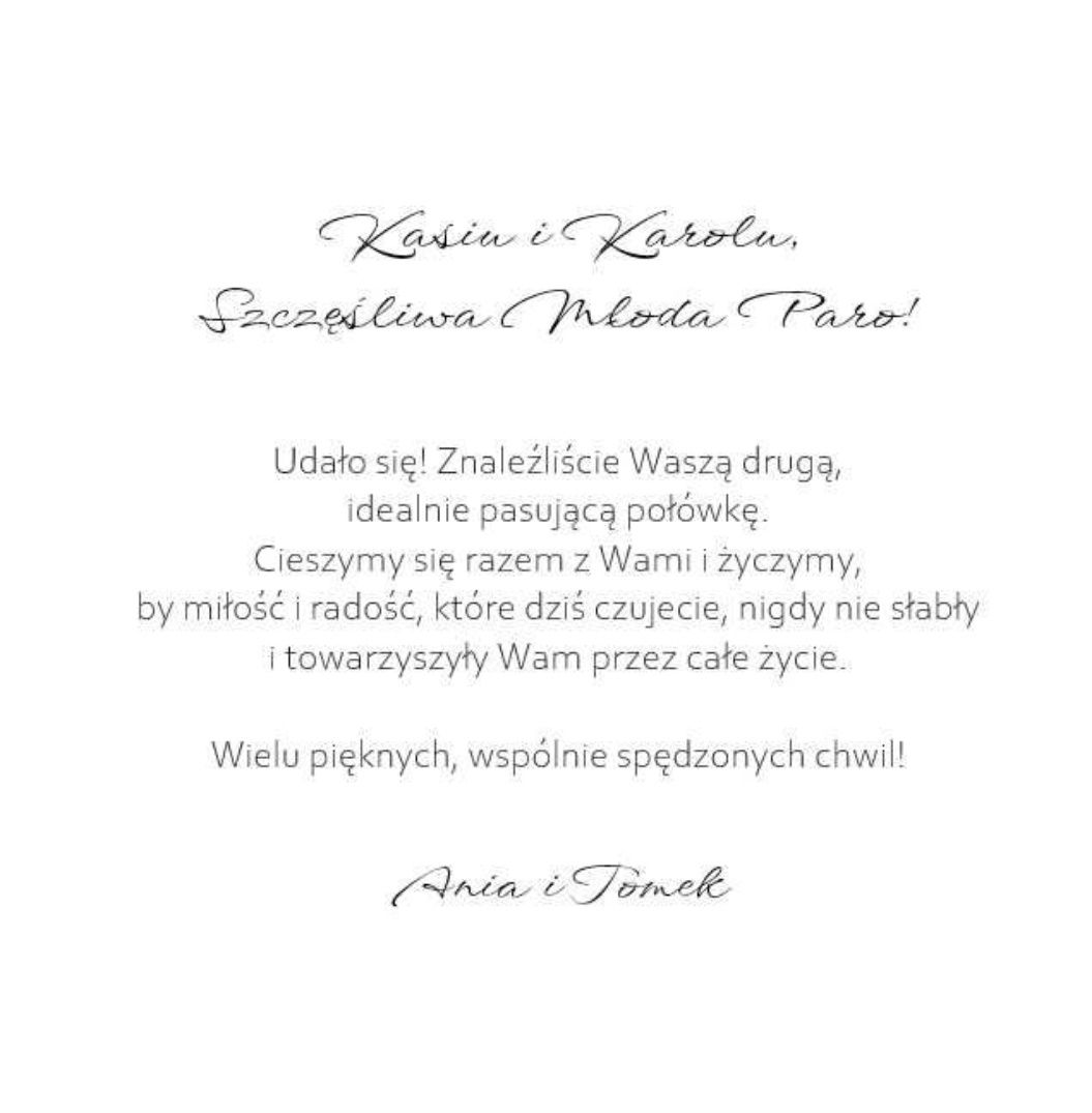 Kartka ślubna personalizowana boho