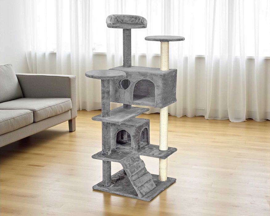 RELAKSUJĄCY Drapak 130CM Dla Kota Apartament Raj Dla Pupila Luksusowy