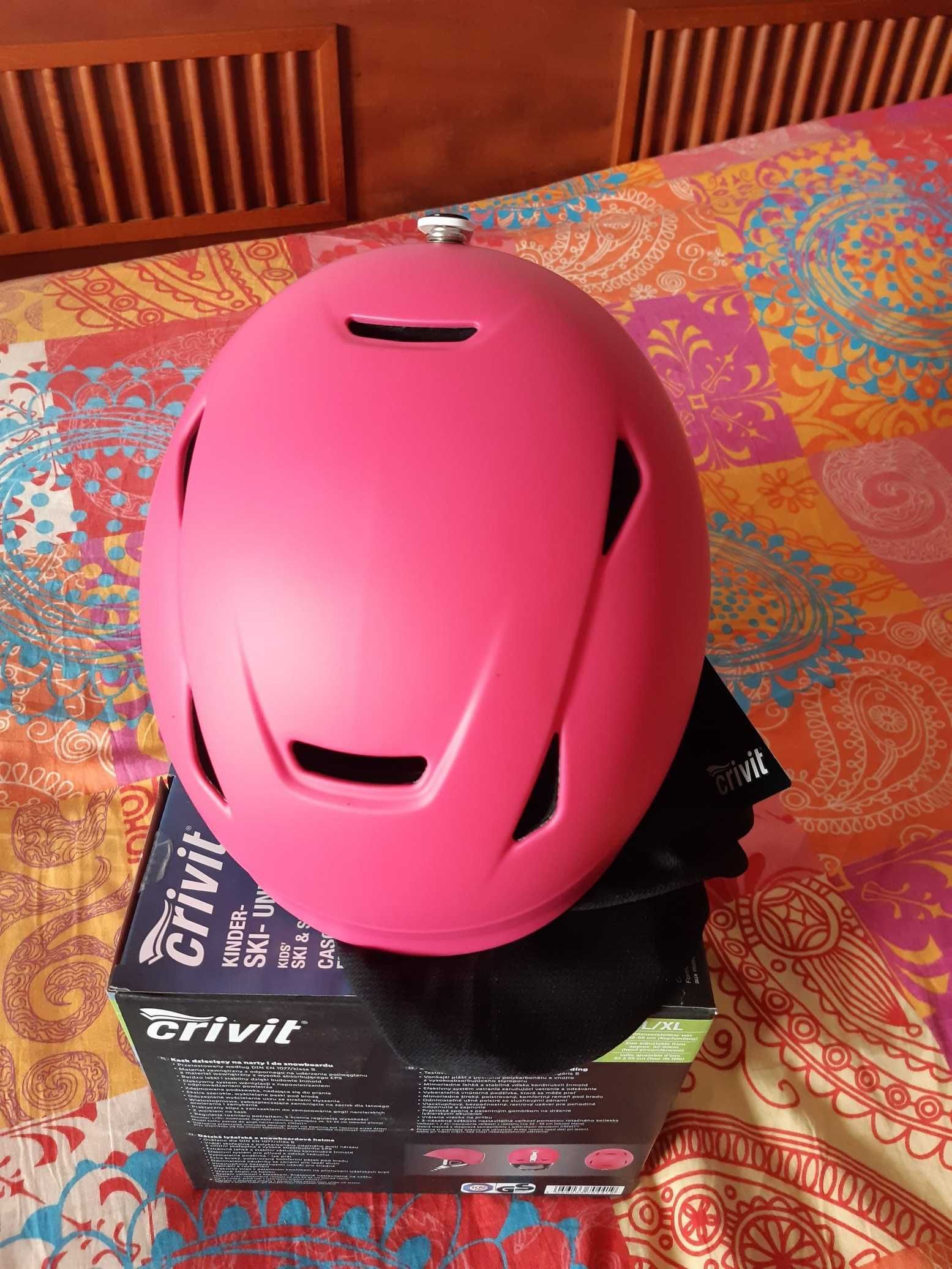 Nowy Kask dziecięcy Narciarski S/M 52 - 55 cm Narty Snowboard Crivit
