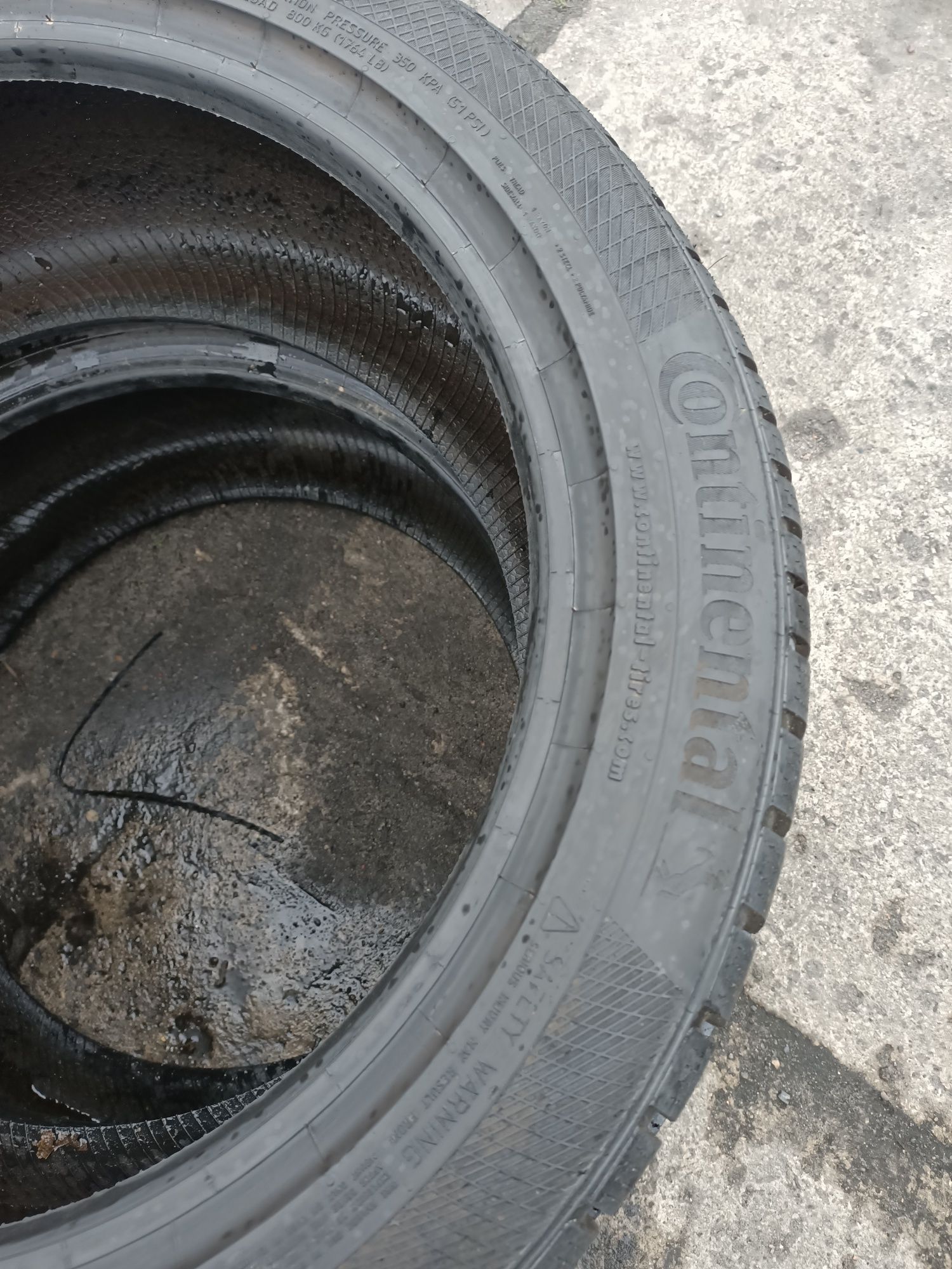 Opony 245/45r18 zimowe używane Continental M+S 100V XL 8mm 4szt