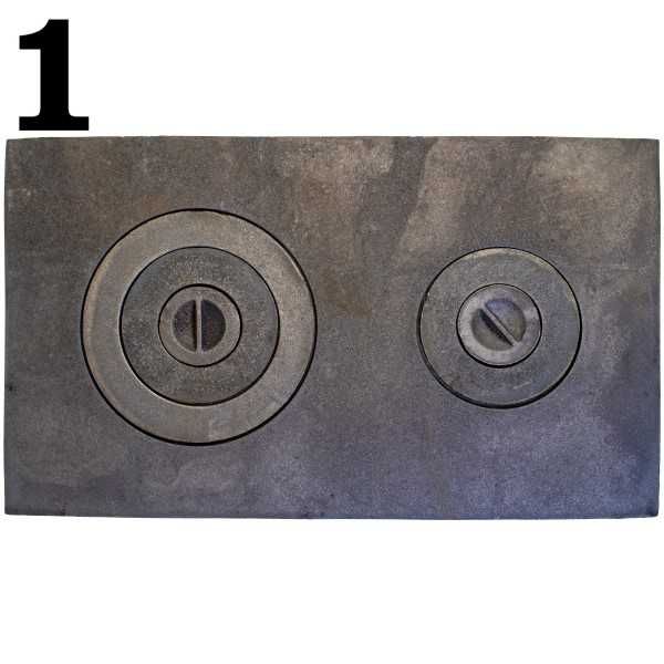 Плита (варочна поверхня) для печі, 710х410, чавун / жароміцна сталь
