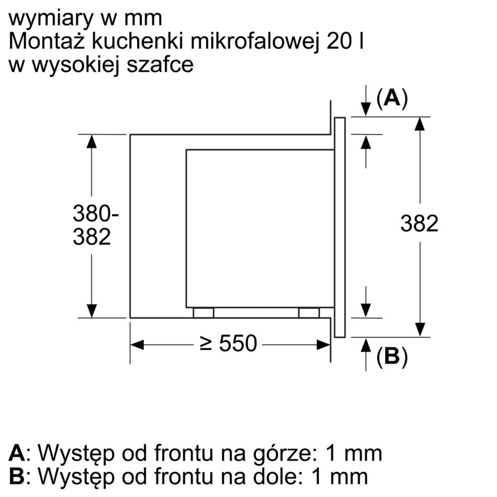 Mikrofalówka do zabudowy Bosch BFL623MB3/01