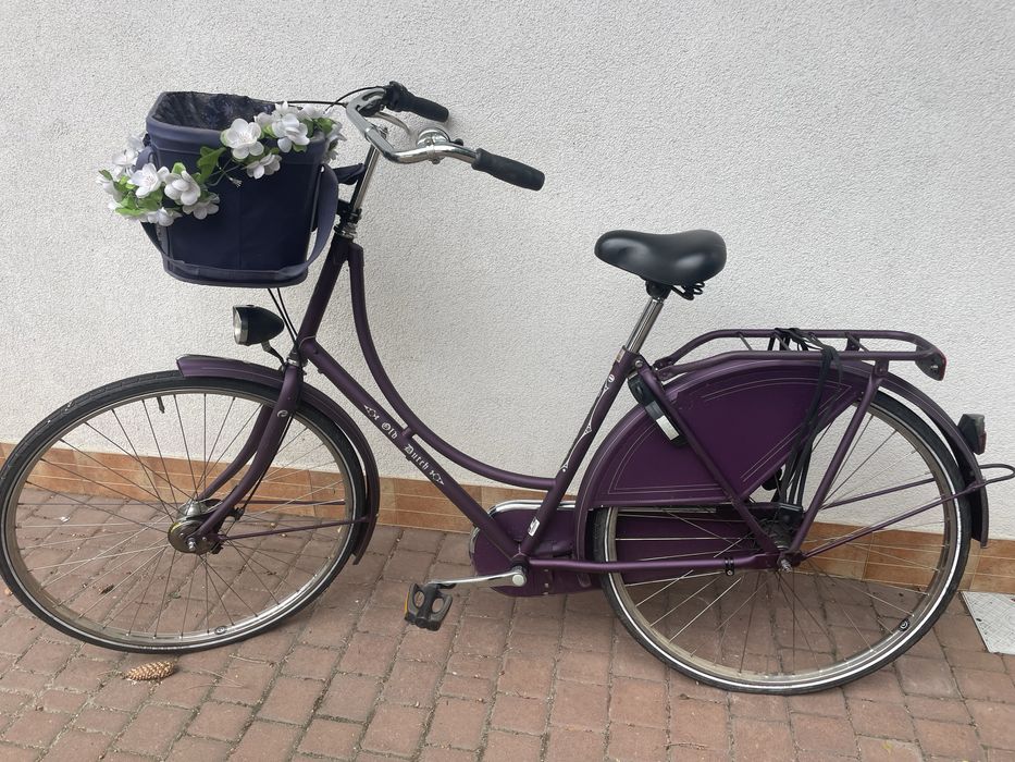 Piekny śliwkowy Batavus Old Dutch N3  jak nowy