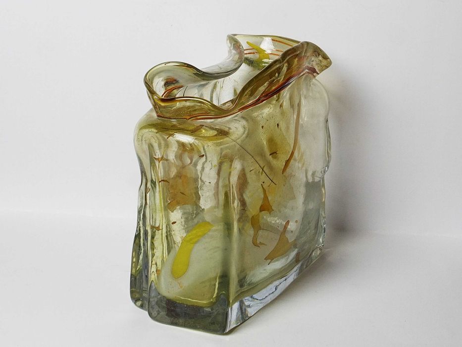 Wielki wazon szkło Wiesław Sawczuk W-wa 1978 sygnowany