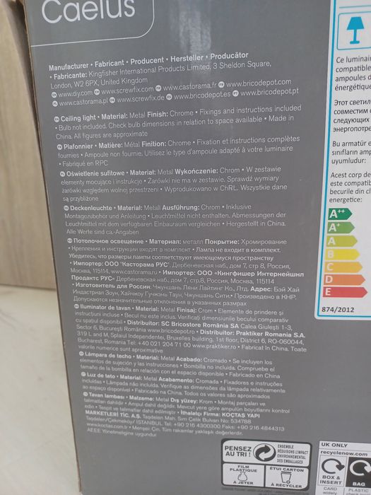 Lampa wisząca colours caelus CL286B-3CL + komplet nowych żarówek