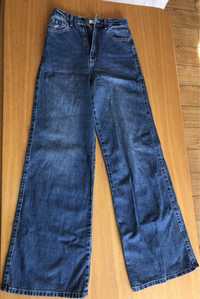 Jeansy dzwony y2k dżinsy vintage granatowe flare jeans