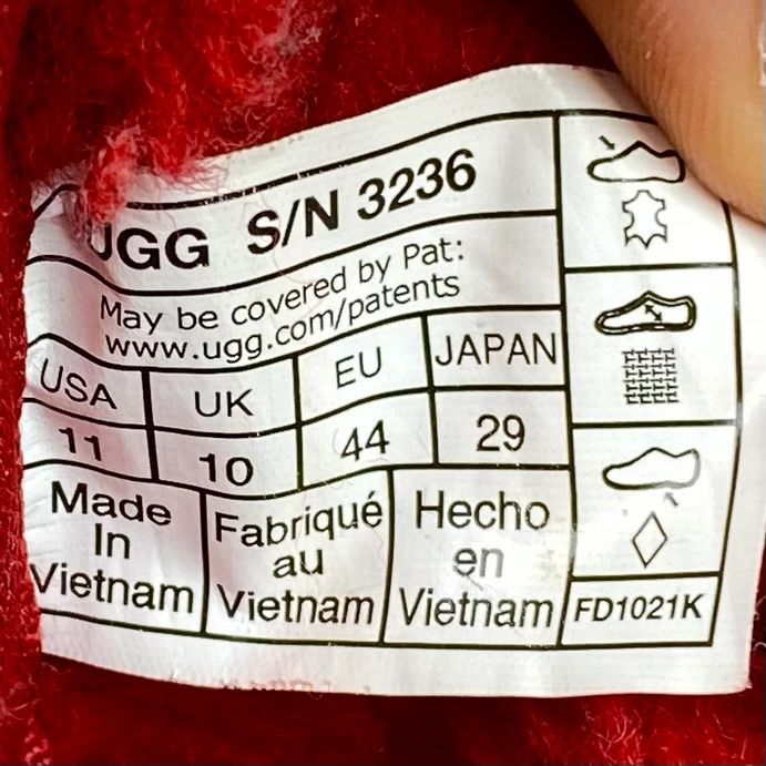 Зимові черевики уггі UGG Neumel SN 3236 оригінал червоні р 44 45 29 см