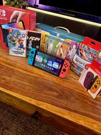 Nintendo Switch OLED + Gry i Akcesoria - Mega Zestaw