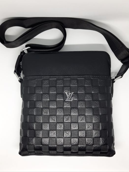Чоловіча сумка шкіряна барсетка | Мужская сумка луи виттон через плечо