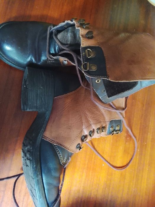 Botas em couro senhora