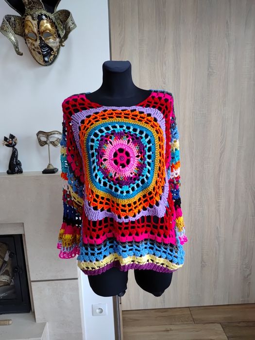 Sweter damski handmade oversize