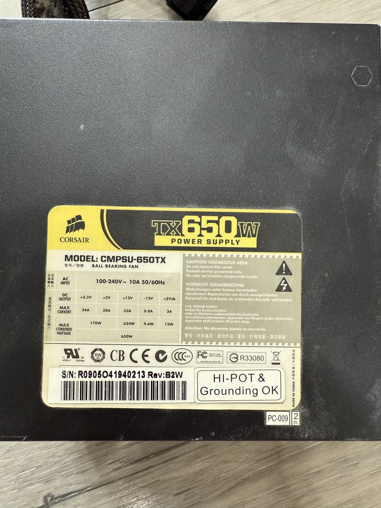Zasilacz Corsair CMPSU-650TX-C TX650W