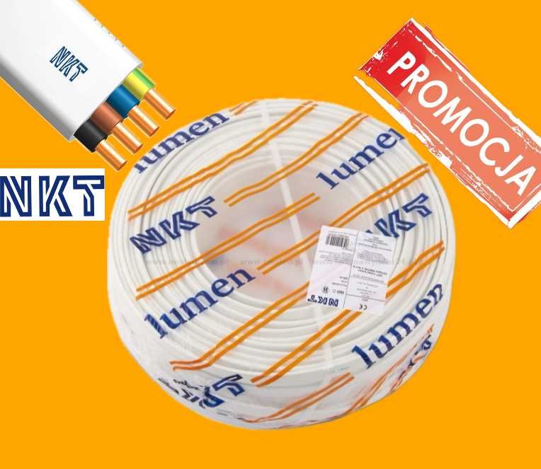 Przewód NKT instal lumen 4x1,5 YDYpżo Kabel 3X2,5 450/750V 100MB.