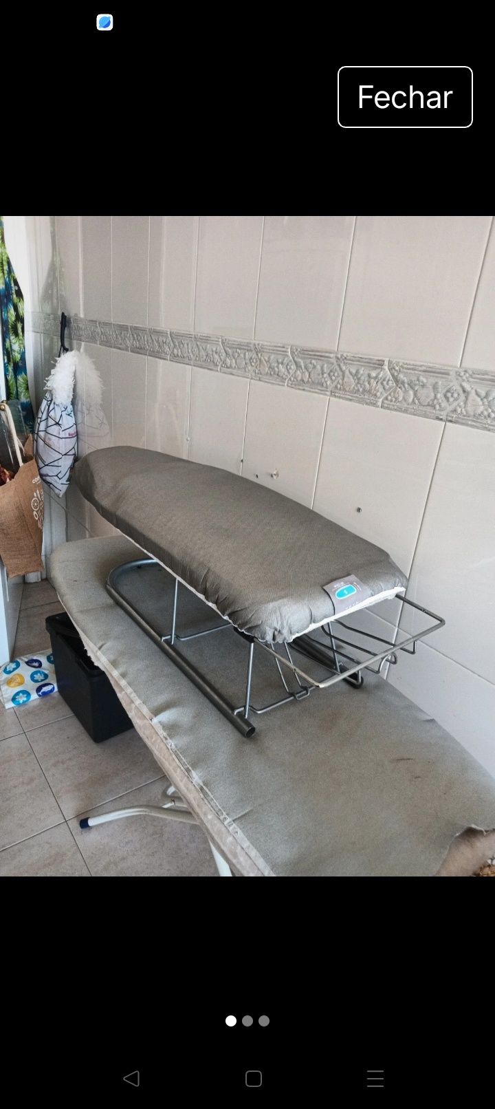 Mini tábua de passar a ferro  com suporte para o ferro e plataforma re