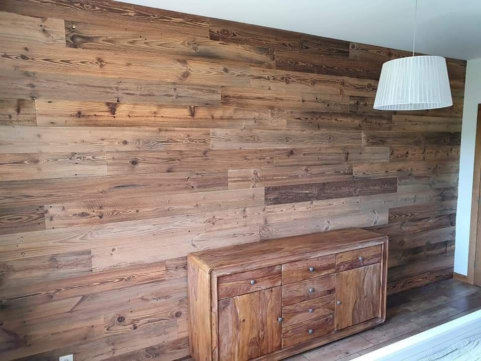 Stare deski drewno na ścianę z rozbiórki stodoły loft rustykalne