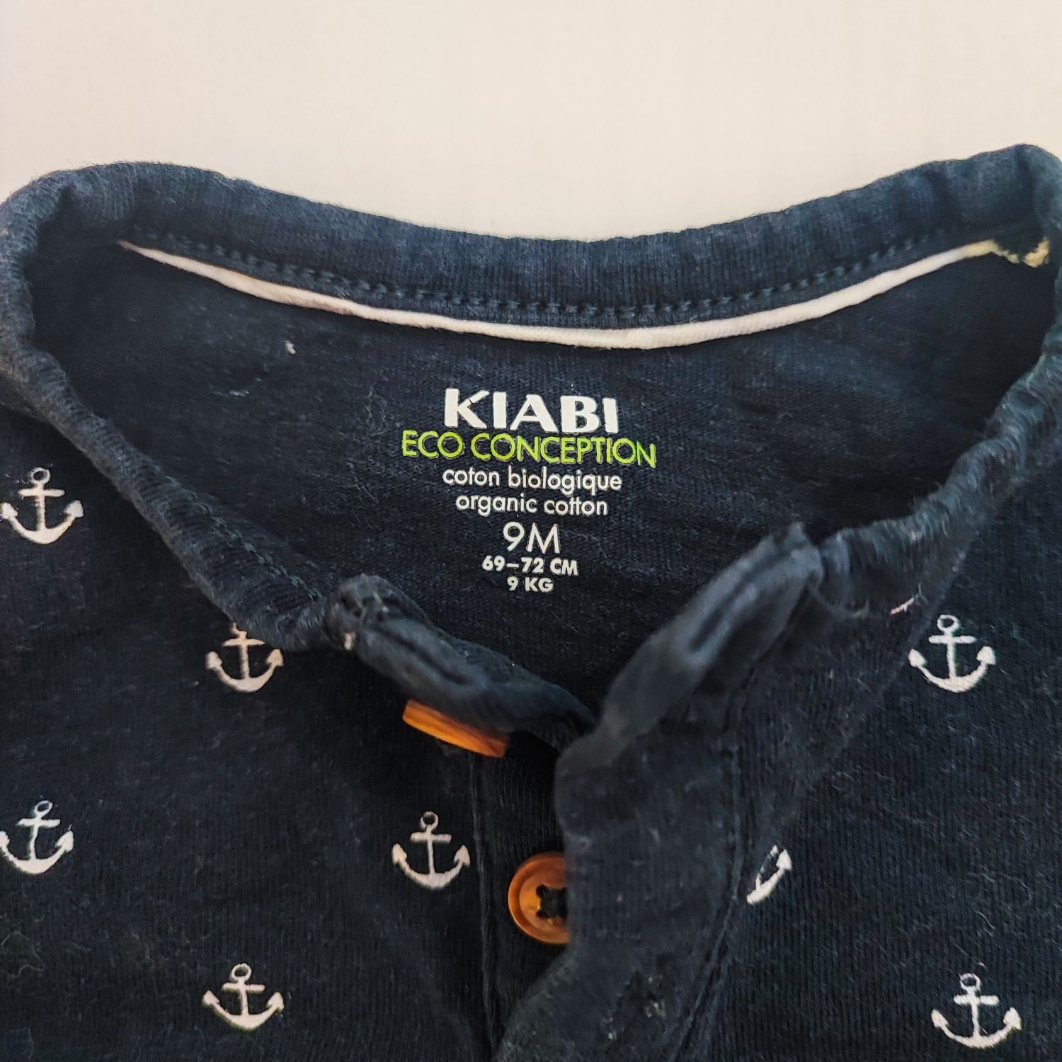 Pack 2 t-shirts bebé KIABI 9M – algodão biológico