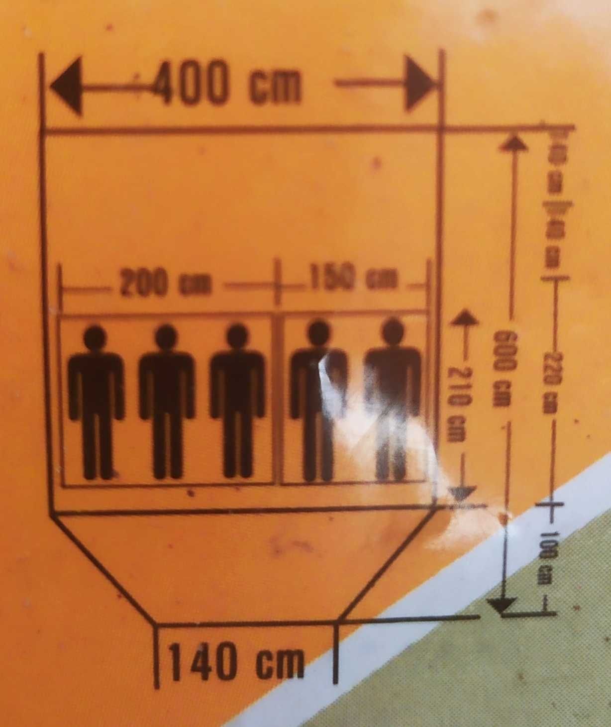 Namiot bardzo wygodny DUŻY 4 x 6 m2