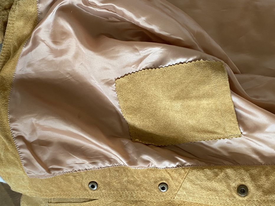 Koszula kurtka skóra zamsz uniseks roz. S