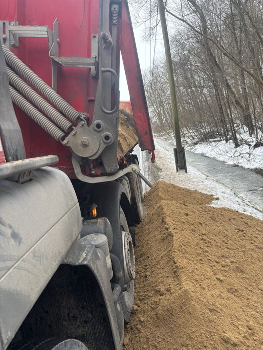 Uslugi wywrotka 4 osiową sprzedaż kruszyw skład kruszyw