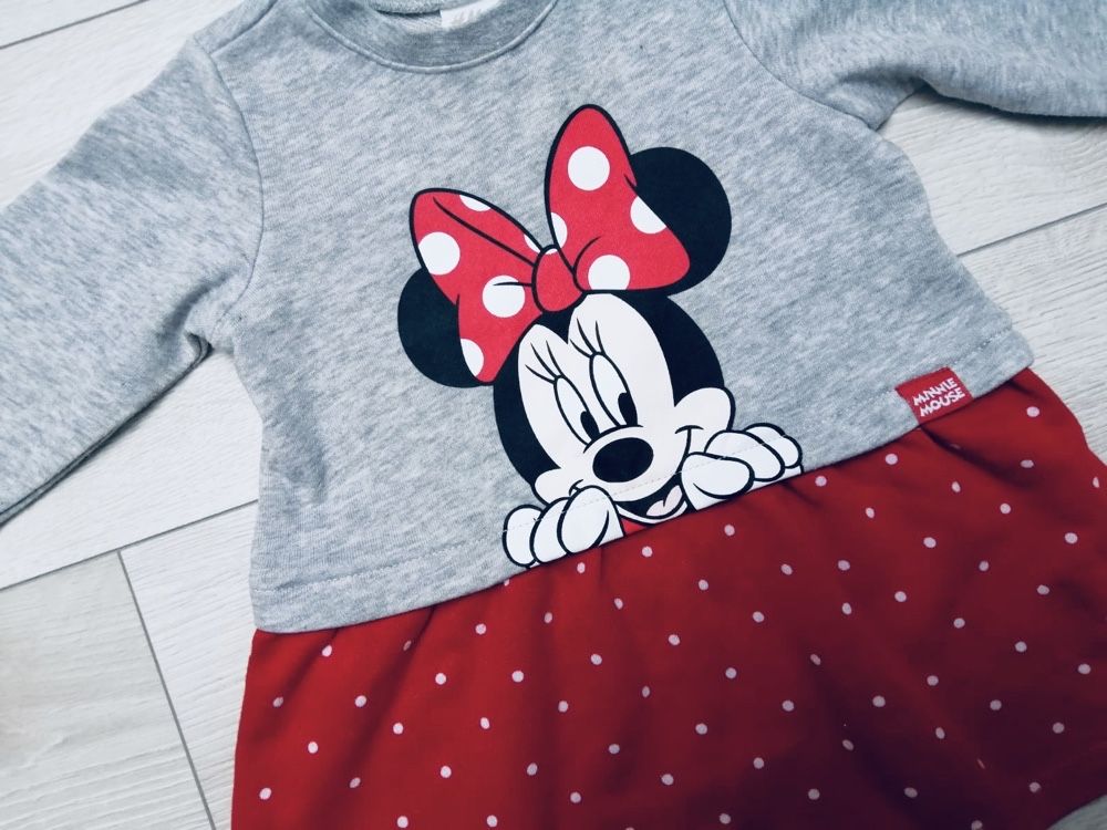 Sukienka H&M Minnie Mouse r. 74 Disney, kropki