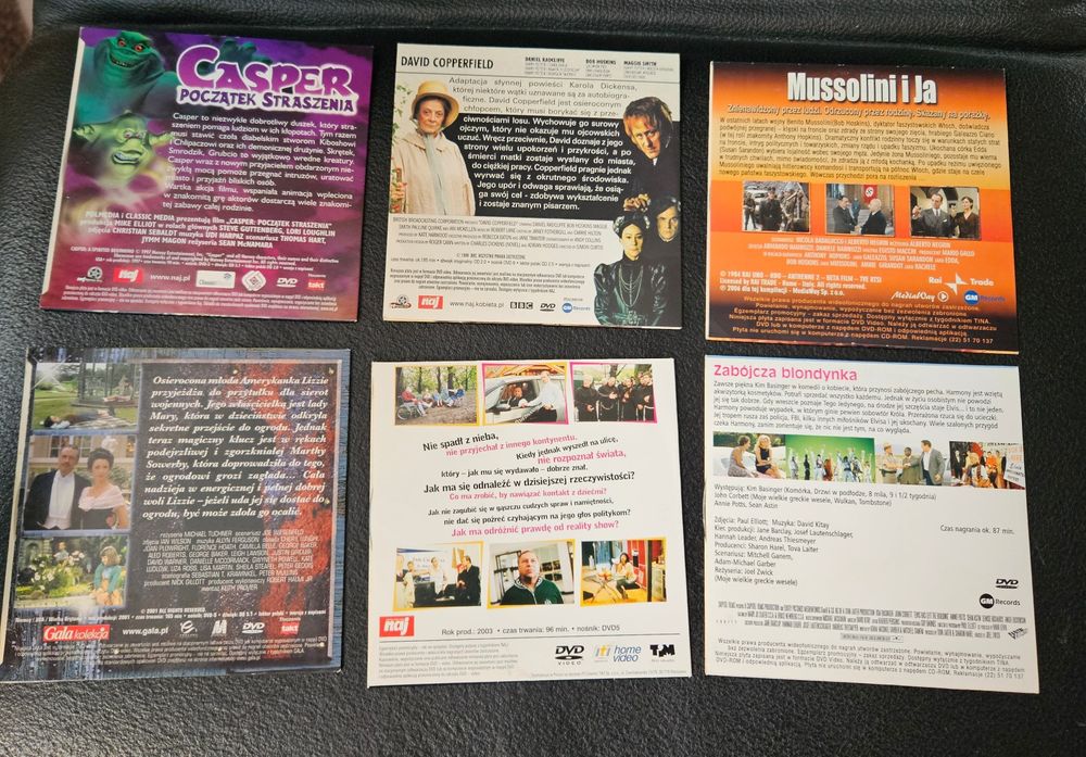 Zestaw 6 filmów dvd