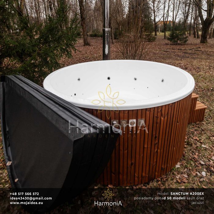 jacuzzi, balia, AKRYLOWE, hydromasaż, aero, piec 35kw, LED, transport