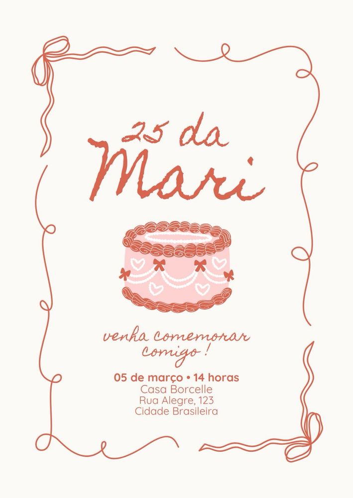 Convites digitais de aniversário