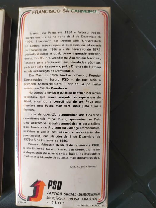 Colecção FÓSFOROS(Sá Carneiro/PSD)