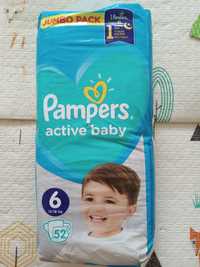 pampers active baby 6 52 штуки 13-18кг